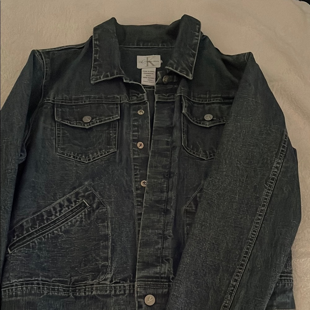 Calvin Klein Navy Jean Jacket Classic Style